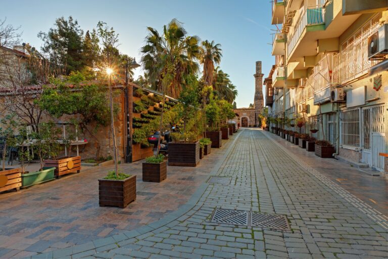 Ancient street of the Antalya city.